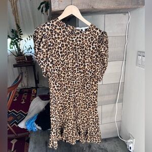 Veronica Beard Leopard silk dress